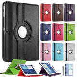 For Samsung Galaxy Tab 3 10.1 inch P5200 P5220 P5210 Tablet PU Leather Case Cover 360 Rotating Smart Stand Screen Protector