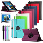 Case Cover For Tablet Samsung Galaxy Note 10.1" N8000 N8010 N8013 Rotating PU Leather Case Screen Protector Film Free Shipping